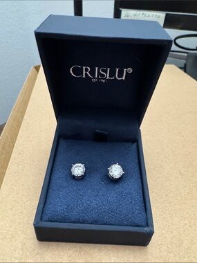 Crislu Stud Cubic Zirconia Earrings